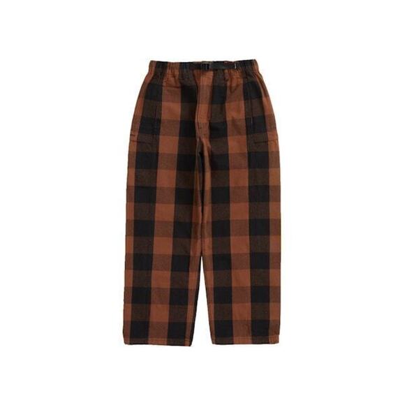 Supreme Other - Supreme Belted Trail Pant Brown Plaid Sz small